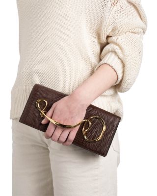 Twisted Gold Side Handle Clutch