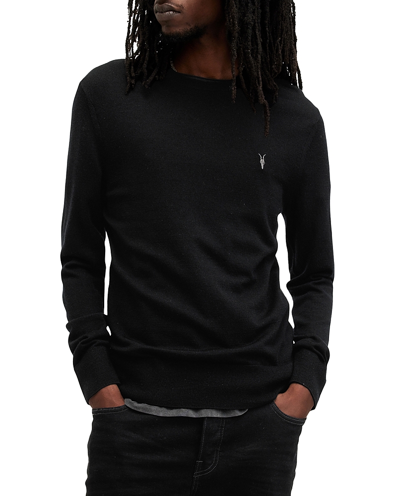 Allsaints Merino Crewneck Sweater In Black