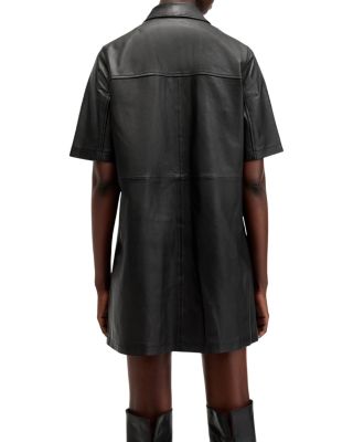 Rock Leather Shirt Dress