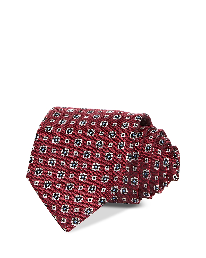CANALI SILK CLASSIC FLORAL DIAMOND TIE