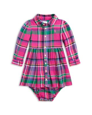 Ralph Lauren - Girls' Cotton Twill Plaid Sundress & Bloomers Set - Baby
