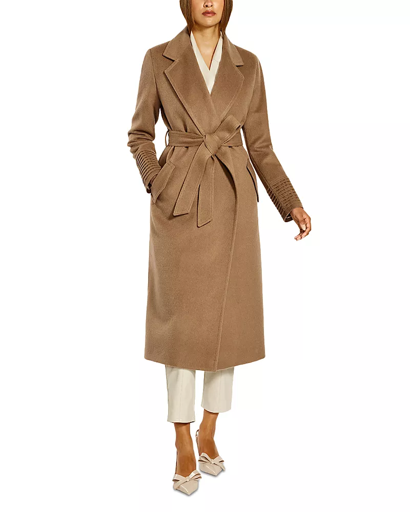 Sentaler Long Notched Collar Wrap Coat