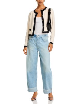 Vhari Contrast Trim Cardigan