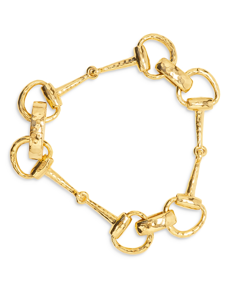 Capucine De Wulf Equestrian Snaffle Bit Link Bracelet In Gold