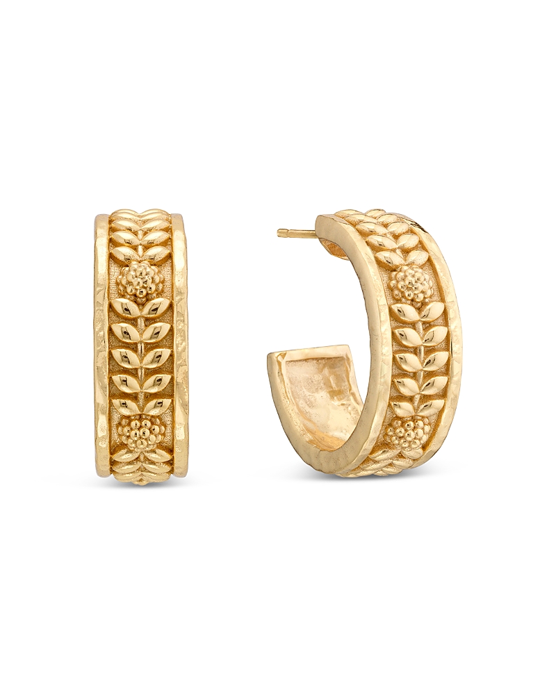 Capucine De Wulf Berry Vine Hoop Earrings In Gold