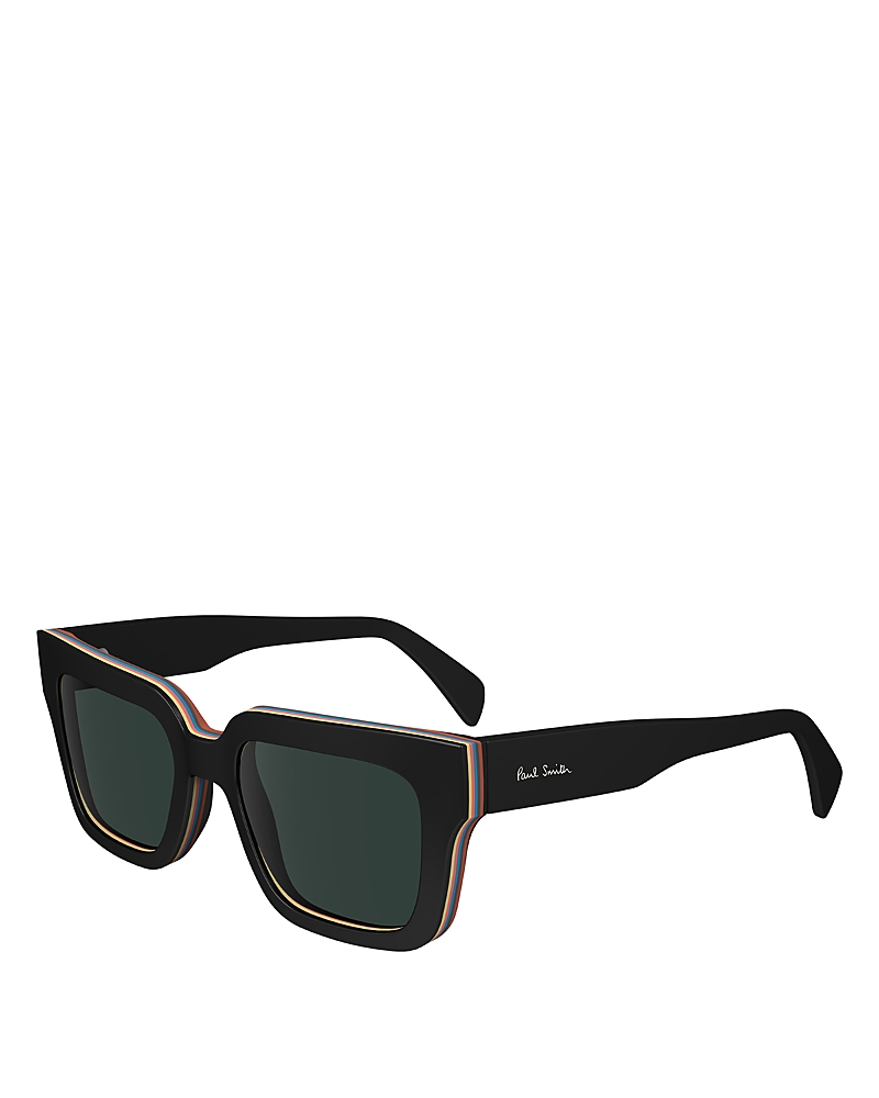Paul Smith Kenton Square Sunglasses, 52mm In Black/gray Solid