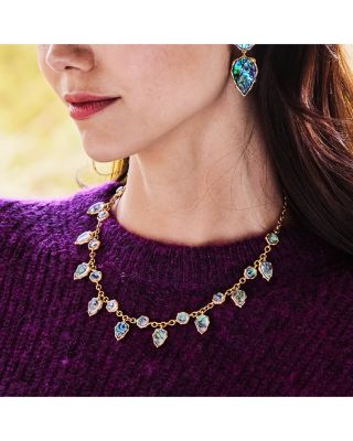 Aurora Abalone Statement Necklace, 16-18.5"