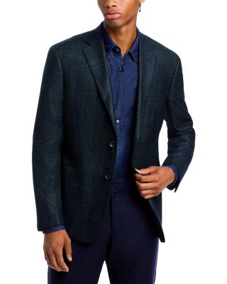 The Men's Store at Bloomingdale's - Loro Piana Fabric Wool Silk & Cashmere Plaid Regular Fit Sport Coat - Exclusive