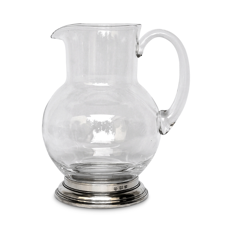 Match Glass Pitcher In Pewter