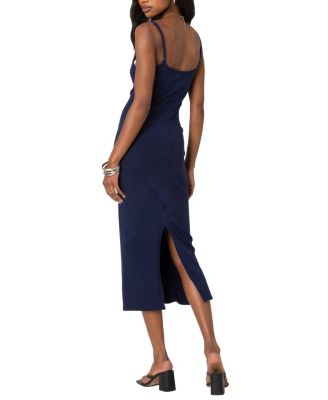 Air Back Slitted Midi Dress
