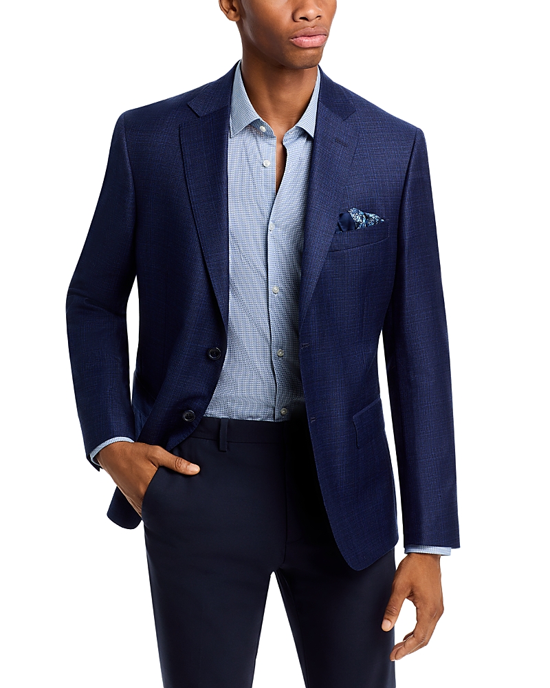 The Men's Store At Bloomingdale's Textured Weave Regular Fit Sport Coat - Exclusive In Navy/ Brown
