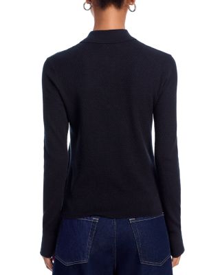 Sterling Jewel Button Collared Sweater