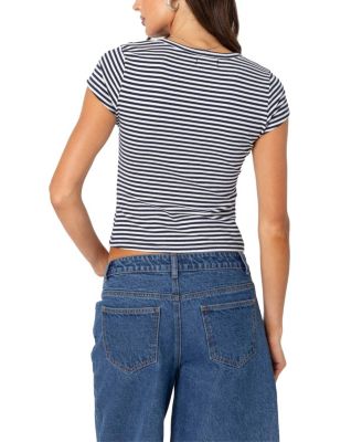 Kady Striped Henley Tee