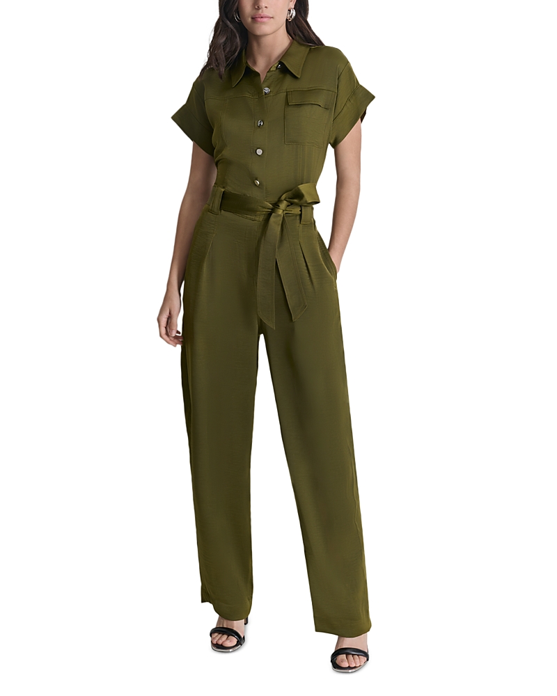 DKNY UTILITY BELTED JUMPSUIT