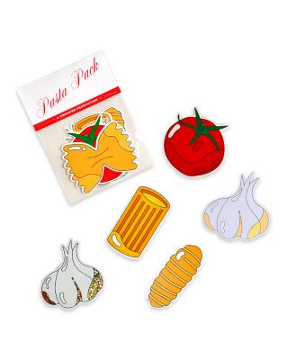Pasta Vinyl Sticker Pack, Set of 6