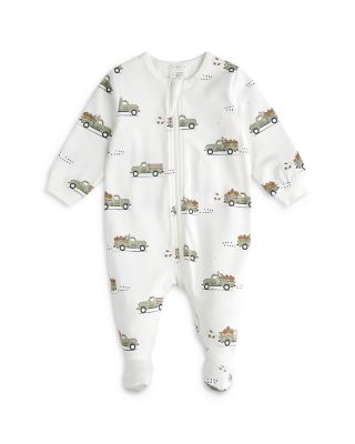 FIRSTS by petit lem - Boys' Pumpkin Trunk Print Sleeper Footie - Baby