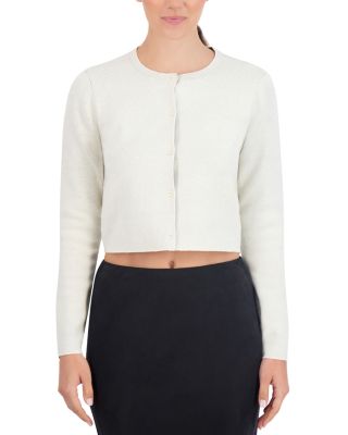 Cropped Crewneck Cardigan