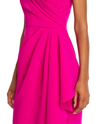 One Shoulder Side Drape Gown