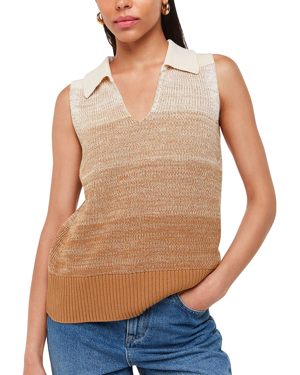 Whistles Collared Ombre Top