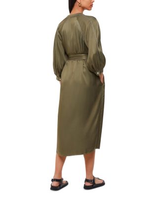 Mabel Topstitched Midi Dress