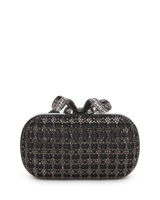 Self-Portrait - Small Rhinestone Bow Clutch Bag