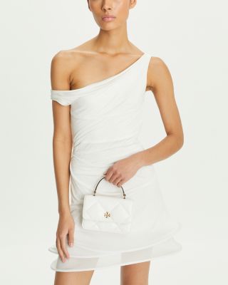 Mini Kira Diamond Quilt Top Handle Chain Wallet