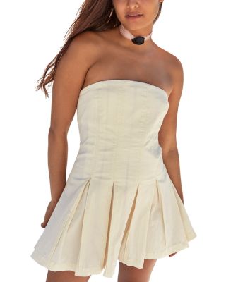 Free People Made Me Smile Strapless Mini Dress