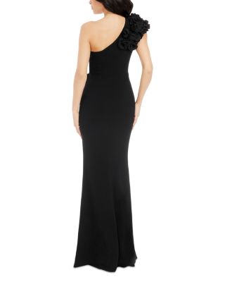 Aubrielle Rosette One Shoulder Gown