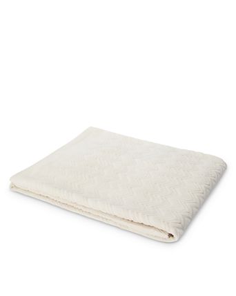 Chalk Cotton Zigzag Bathmat