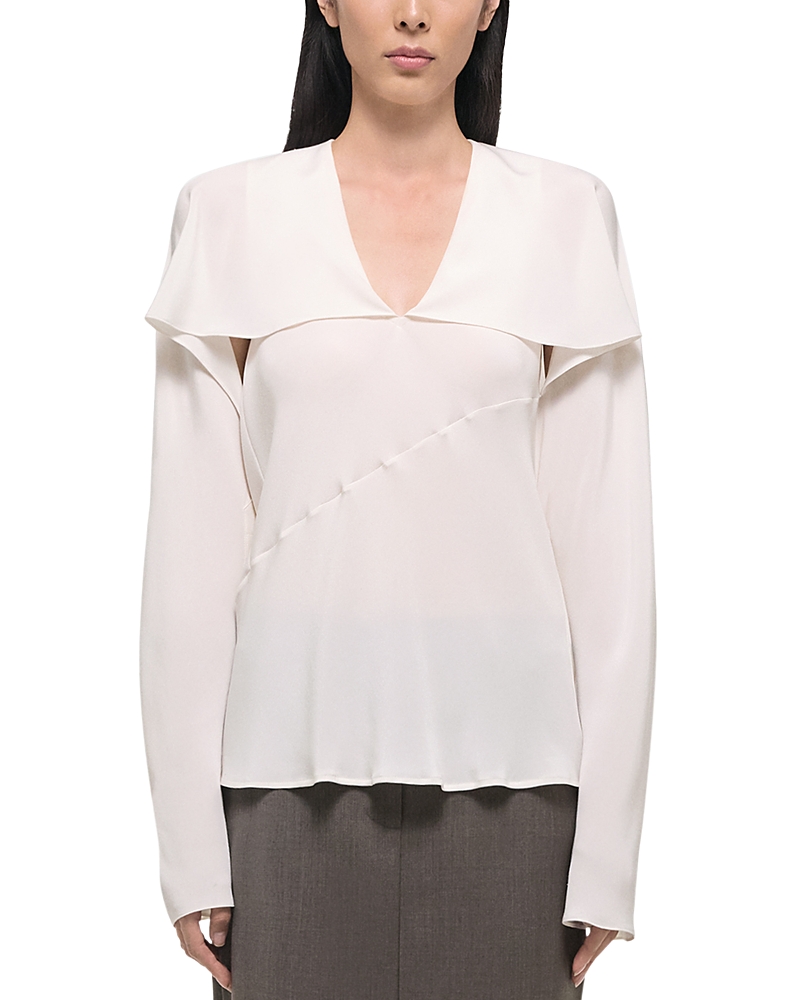 Helmut Lang Silk Scarf Blouse