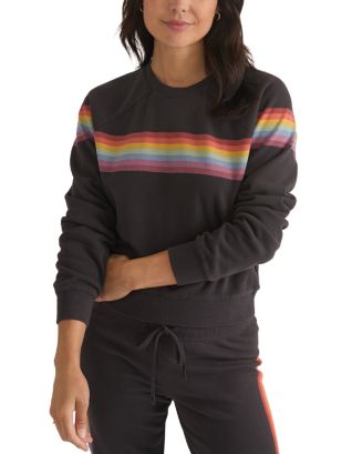 Marine Layer Anytime Rainbow Striped Sweatshirt Bloomingdale s Women