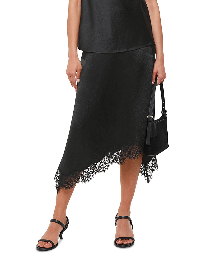 Whistles Lace Insert Midi Skirt