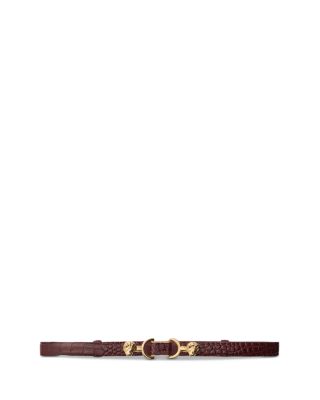 Maje Amor Croc Embossed Belt