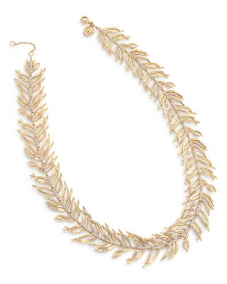 Palm Leaves All Around Necklace, 15"-16"