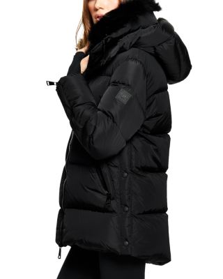 Scarlett Shearling Trim Puffer Coat