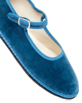 Women's Mary Jane Velvet Ballet Flats