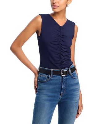 Veronica Beard - Neeta Ruched Front Sleeveless Top
