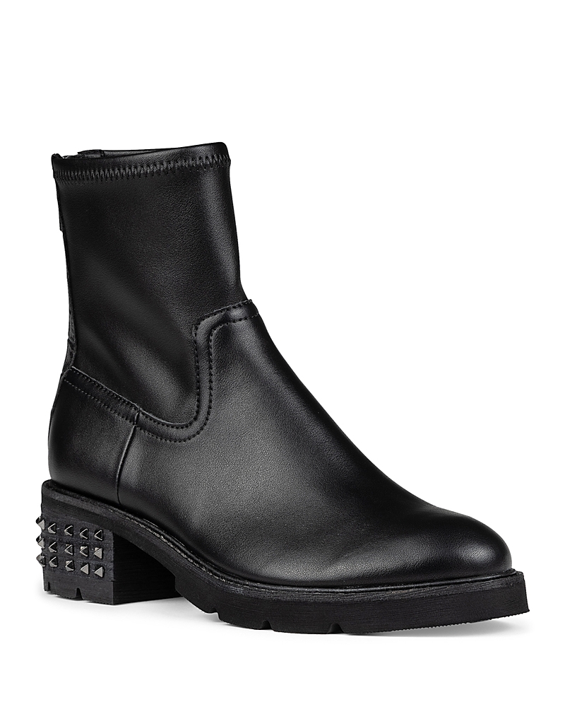 Donald Pliner Women Eryna Black Leather Studded Boot In Black