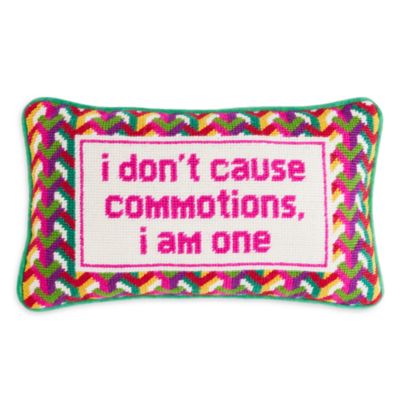 Commotions Needlepoint Decorative Pillow - Exclusive