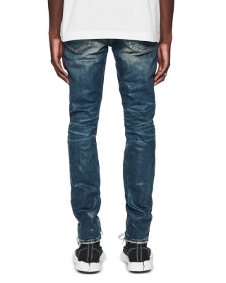 Coated Dark Tempest Skinny Fit Jeans in Dark Indigo