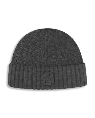 Boss Hugo Boss Edo Wool Blend Ribbed Knit Beanie