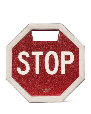 kate spade new york - Cars Glitter Patent Leather 3D Stop Sign Crossbody