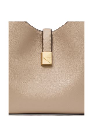 Deco Pebbled Leather Small Crossbody Tote