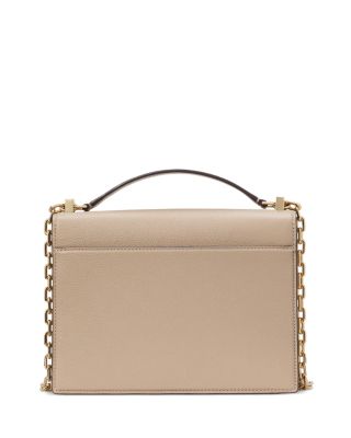 Deco Pebbled Leather Small Chain Shoulder Bag 