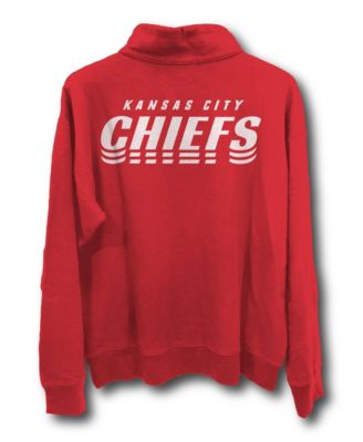 Unisex NFL Kansas City Chiefs Mock 1/4 Button Up Sweatshirt