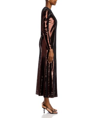 Sequined Long Sleeve Dress