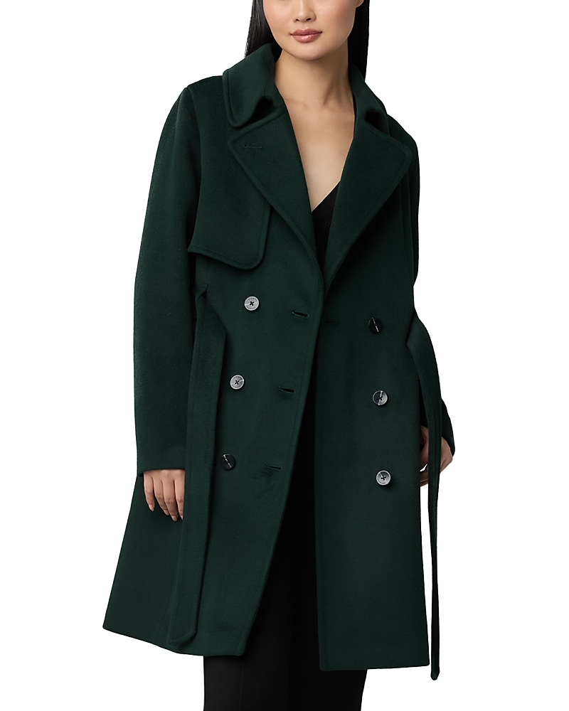Soia & Kyo Fabianne Classic Notch Collar Coat In Evergreen