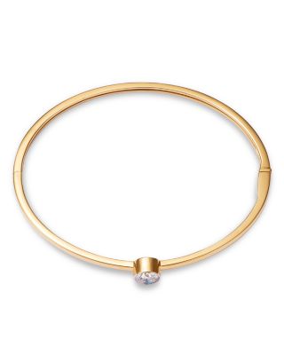 14K Yellow Gold Lab Grown Diamond Bangle Bracelet