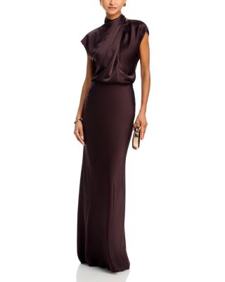Leilany High Neck Draped Top