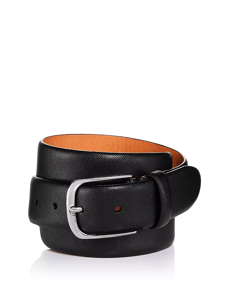 The Men's Store at Bloomingdale's Men's Saffiano Leather Belt - Exclusive